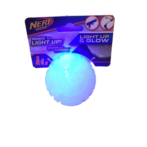 NERF DOG Shake to Light Up! Rubber Interactive LED Lighted Ball - Picture 4 of 5